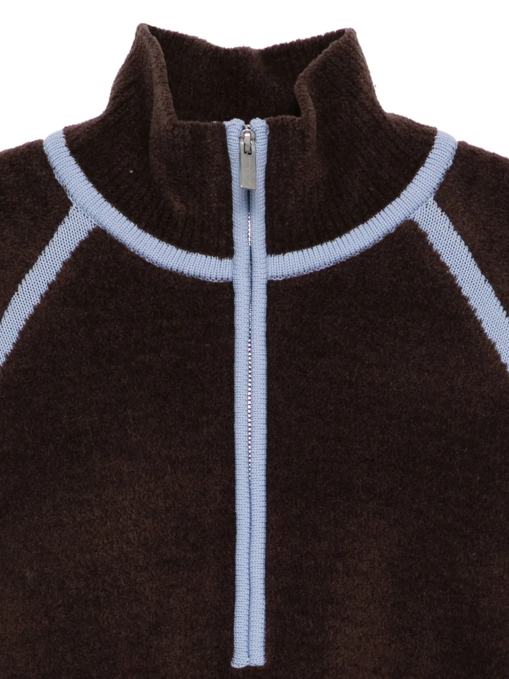 Drôle De Monsieur Trui met contrasterende afwerking Bruin