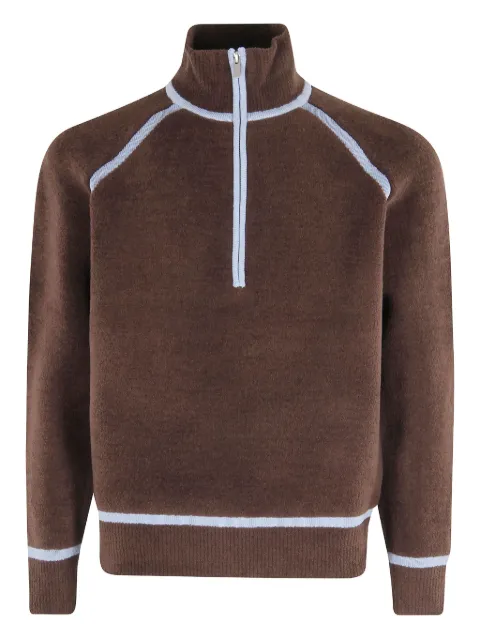 Drôle De Monsieur contrast-piping sweater