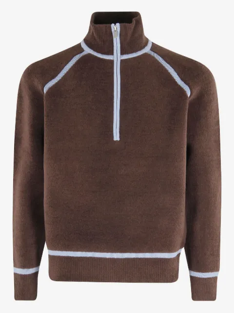 Drôle De Monsieur contrast-piping sweater