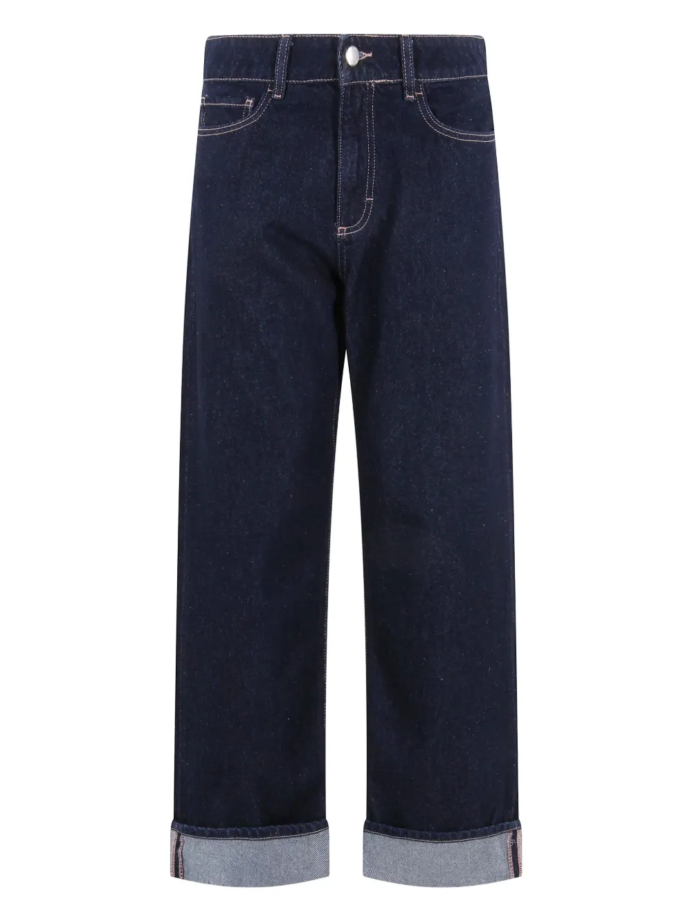 Icon Denim Denim Trousers With Belt Loops In Blue