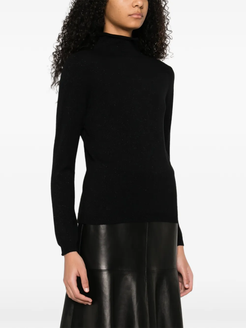  Gran Sasso Roll-neck Sweater - Black 