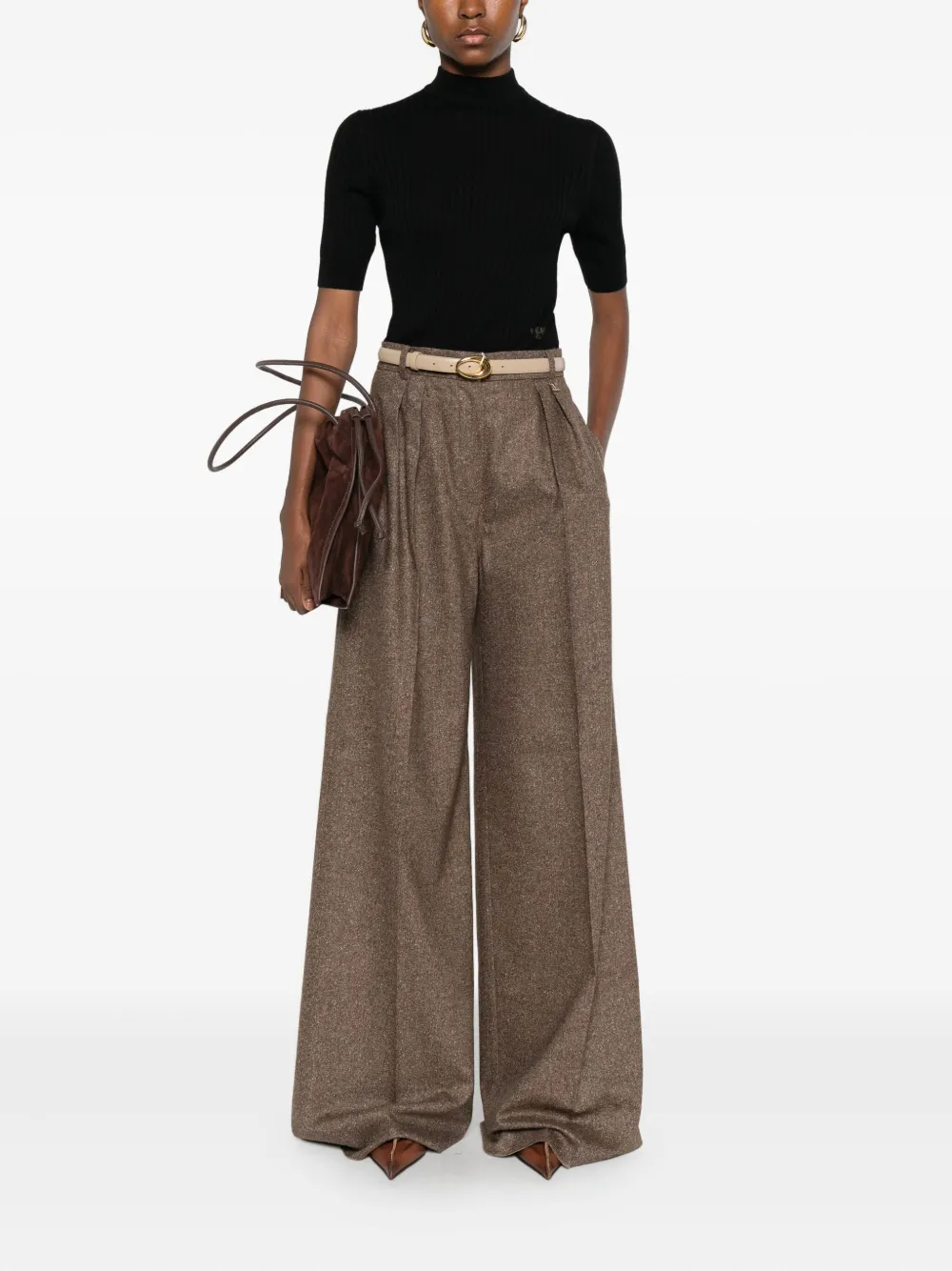Max Mara pleat-detail trousers - Bruin