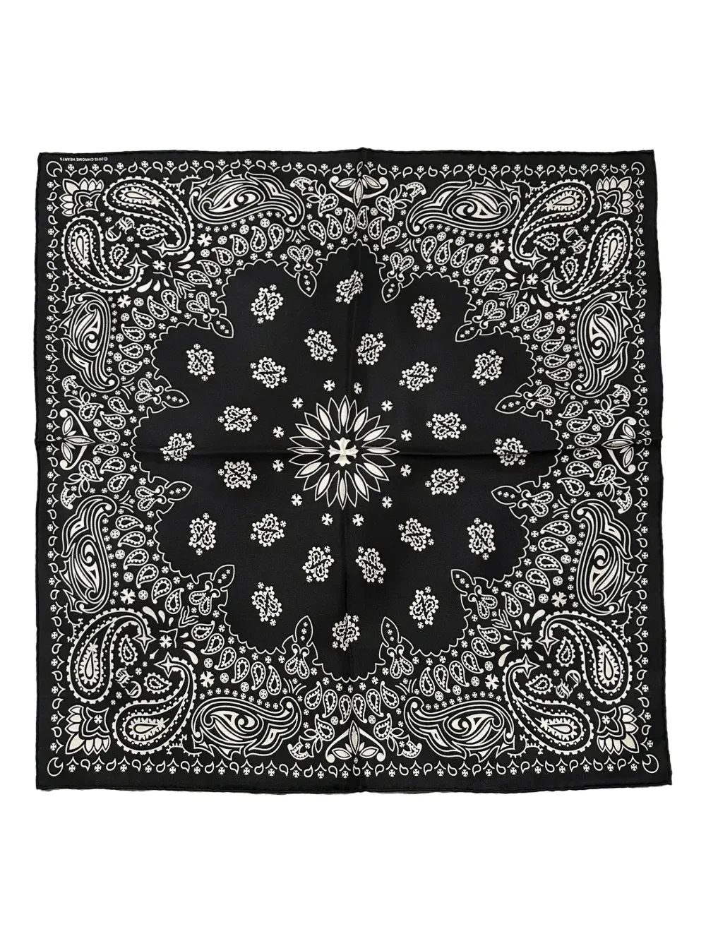 Chrome Hearts paisley floral silk scarf | Black | Image 1