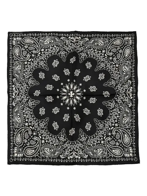 Chrome Hearts paisley floral silk scarf