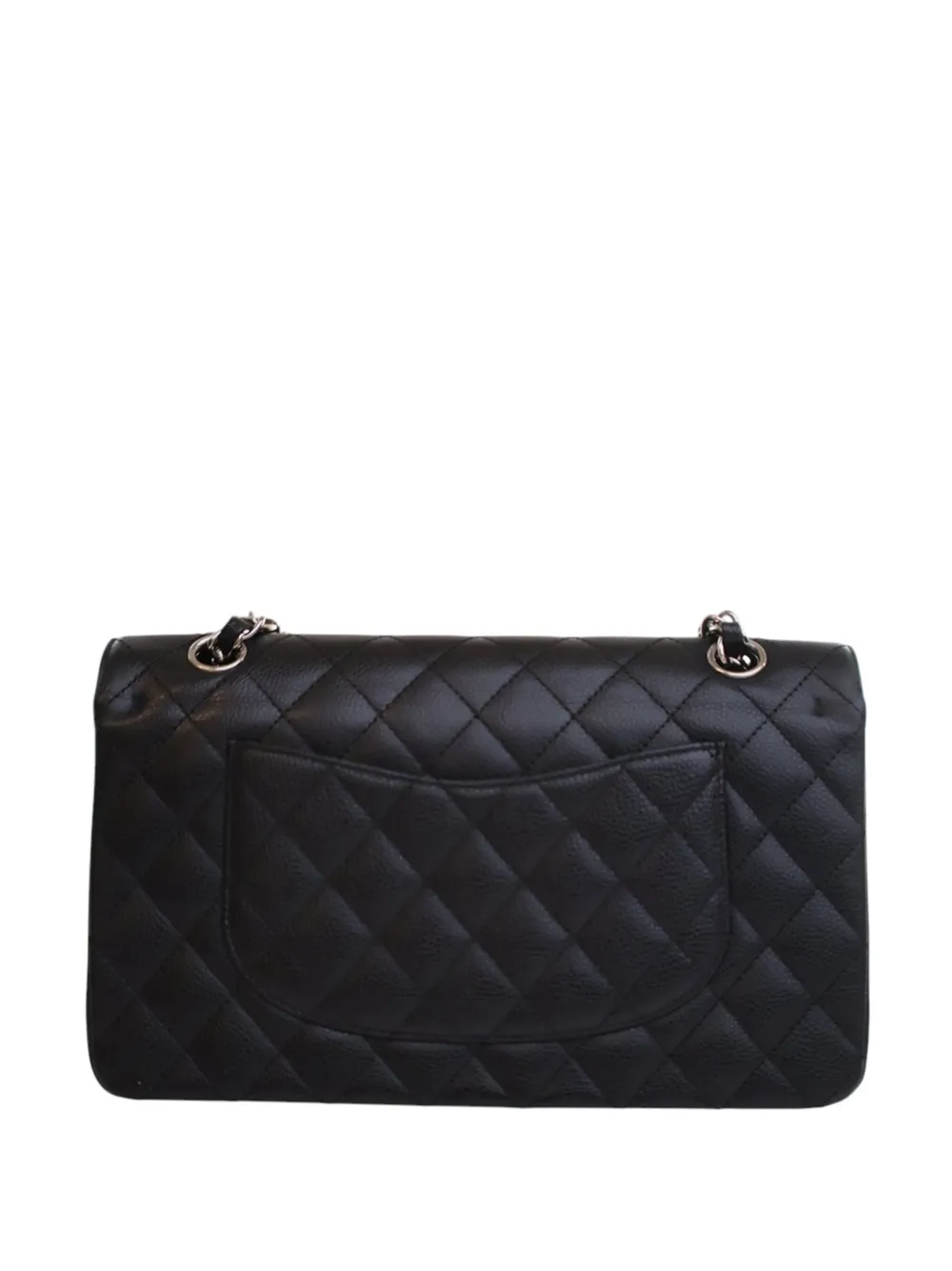 CHANEL Pre-owned 2010-2011 Medium Classic Caviar Double Flap Shoulder Bag In Black