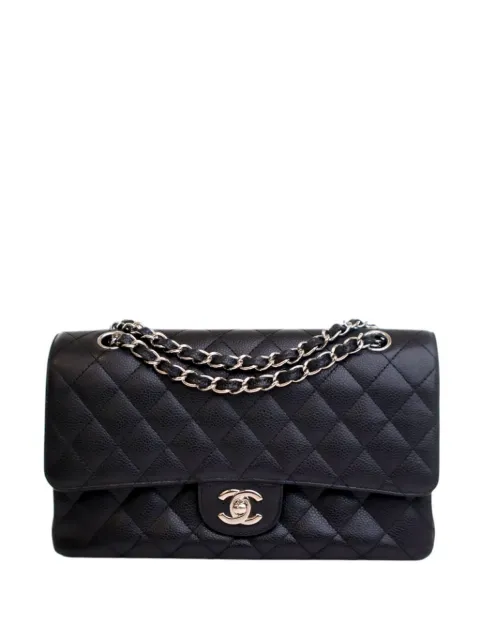 CHANEL Pre-Owned bolsa de hombro Double Flap mediana en piel caviar 2010-2011