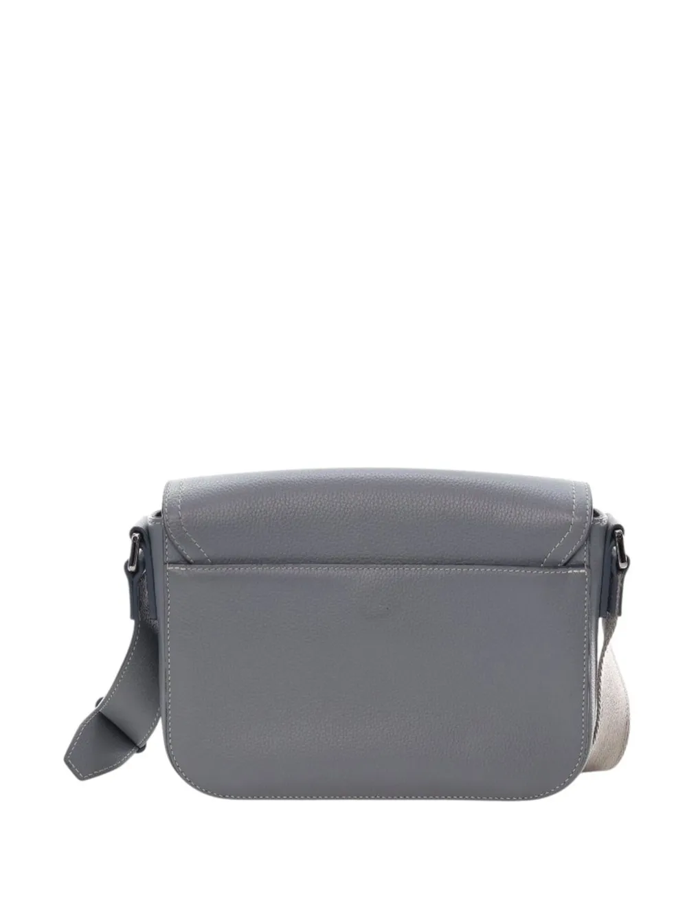 Pre-owned Dior 2023 Small Grained Calfskin Saddle Messenger Bag With Flap Crossbody Bag In Gray