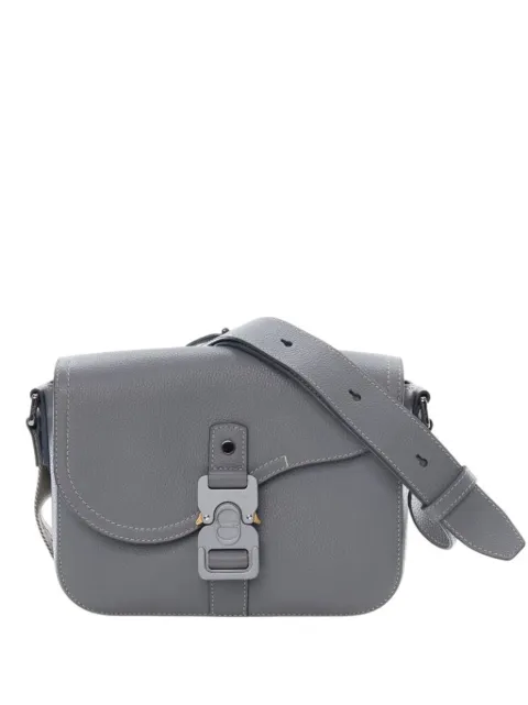 Christian Dior Pre-Owned bolsa crossbody Saddle pequeña de piel de becerro granulada 2023