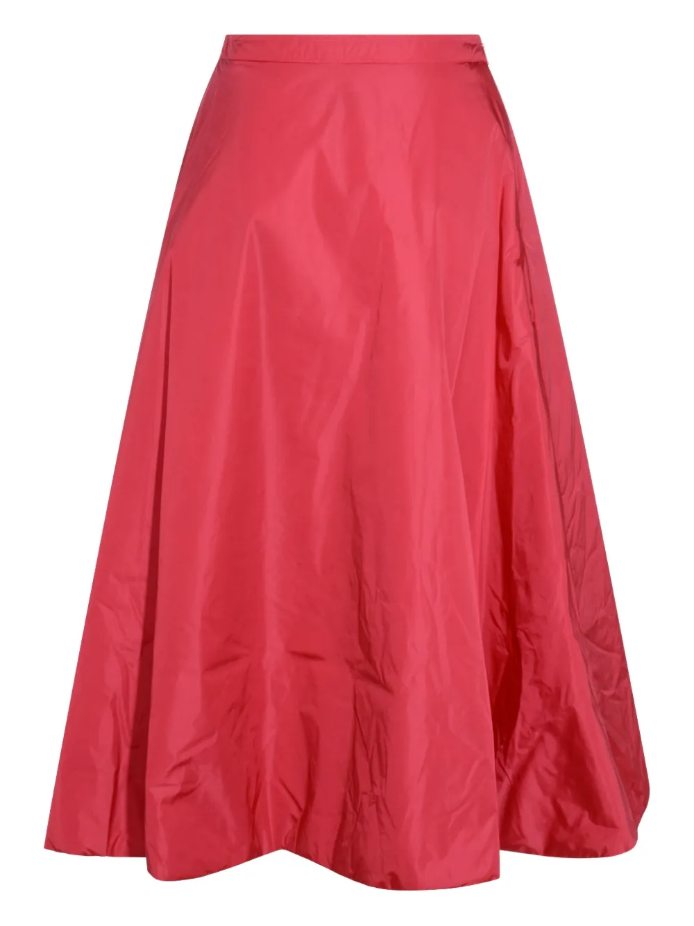 Add logo-embroidered A-line skirt - Rood