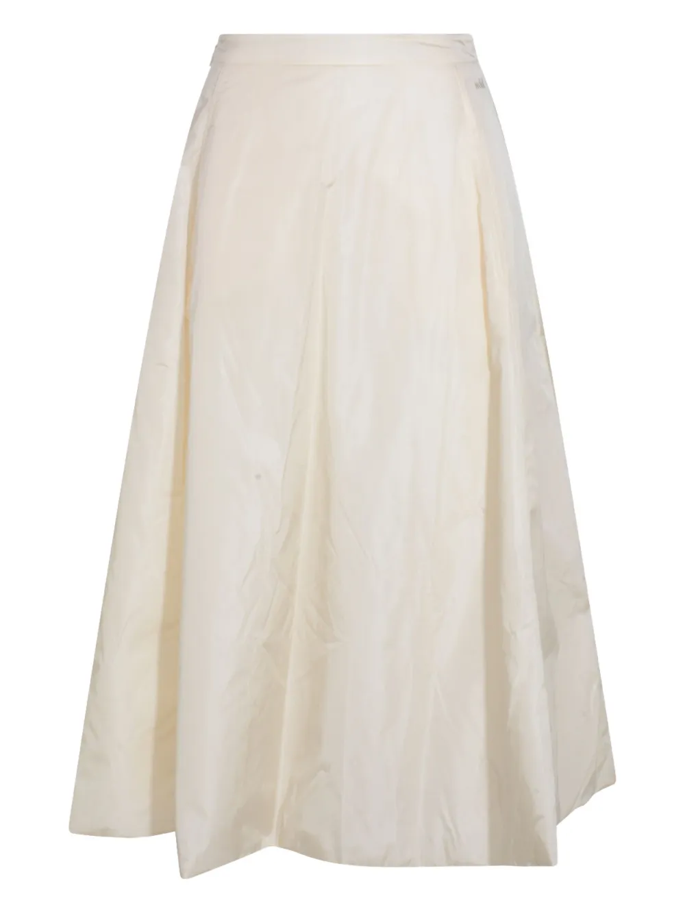 Add logo-embroidered A-line skirt | Neutrals | Image 1