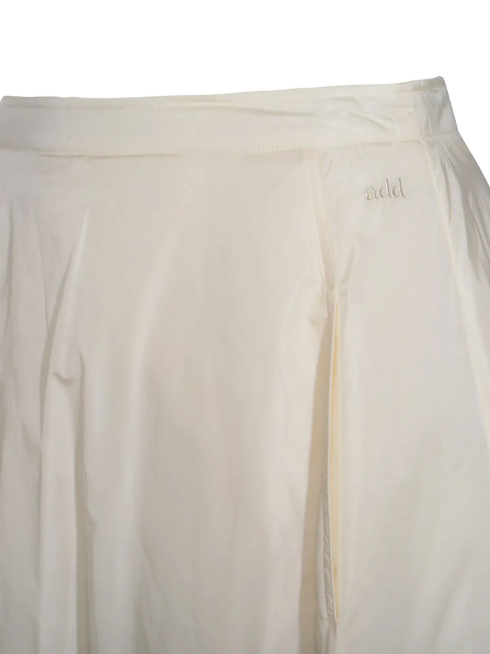 Add Logo-embroidered A-line Skirt In Brown
