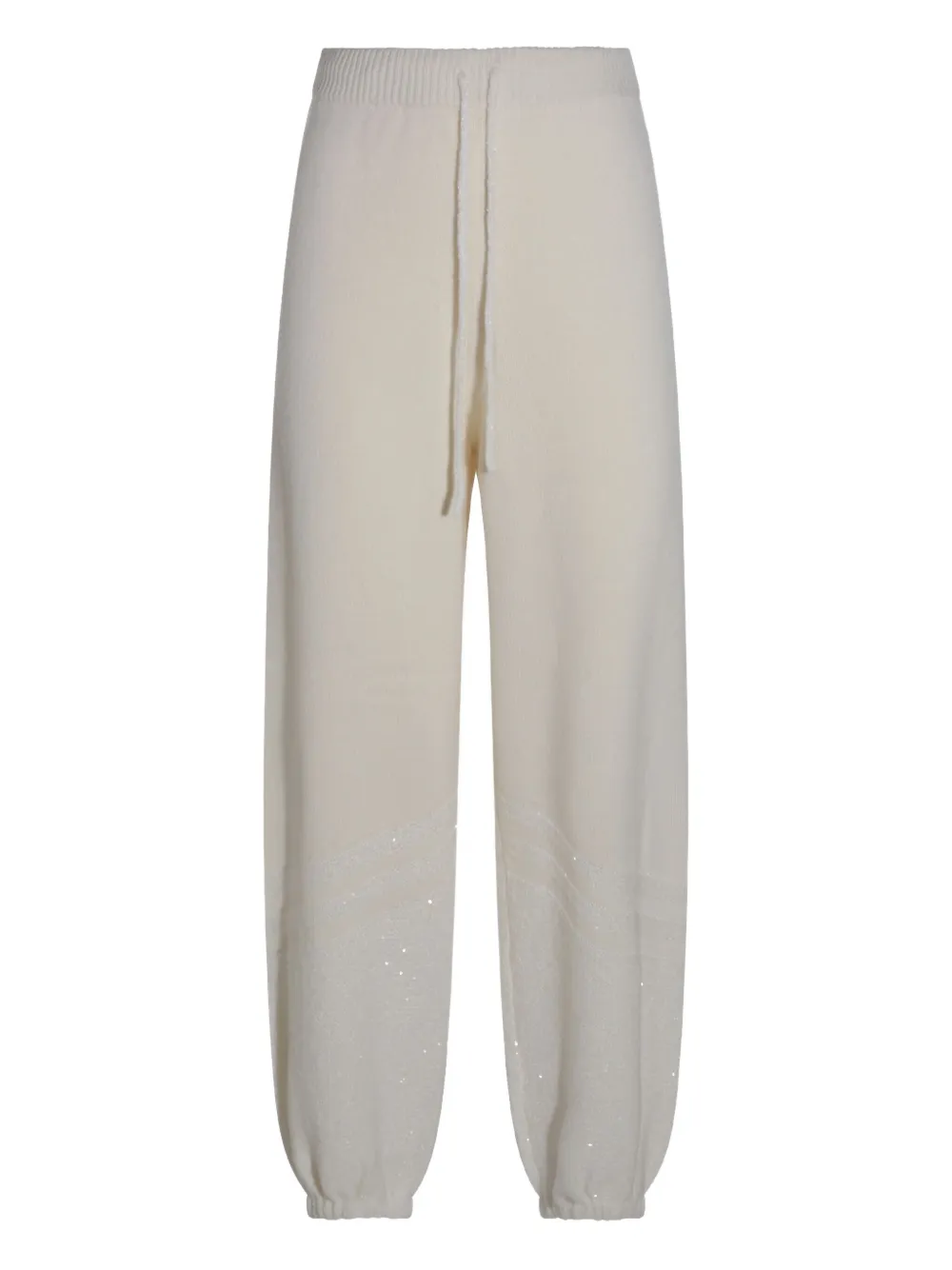 Fabiana Filippi sequin-embellished drawstring trousers | Neutrals | Image 1