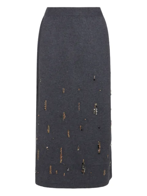 Fabiana Filippi jupe à ornements de perles