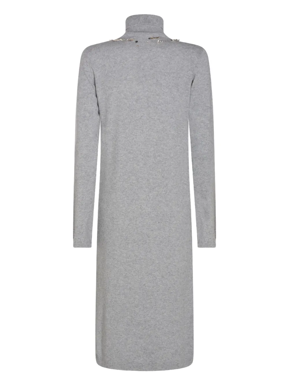Fabiana Filippi roll-neck embellished dress - Grijs