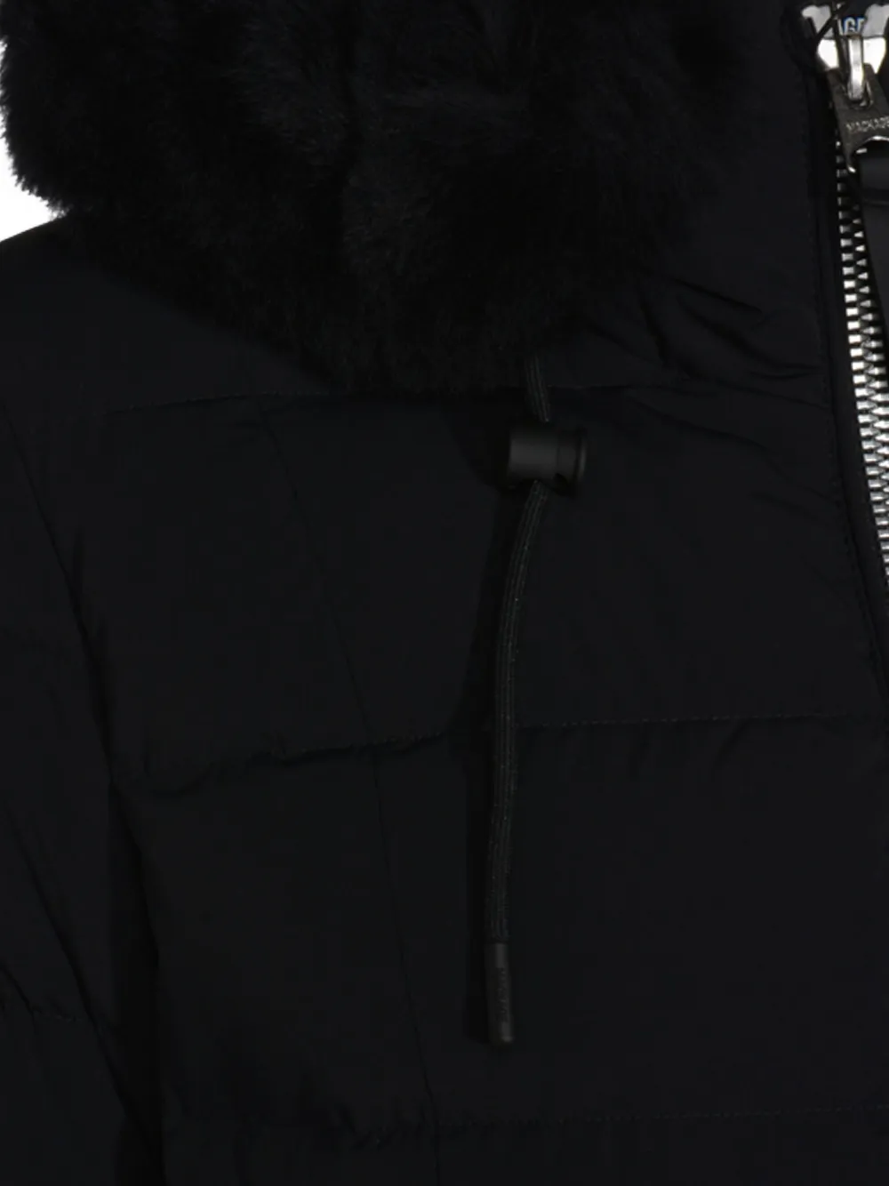 Mackage Fur Hooded Quilted Coat In Black