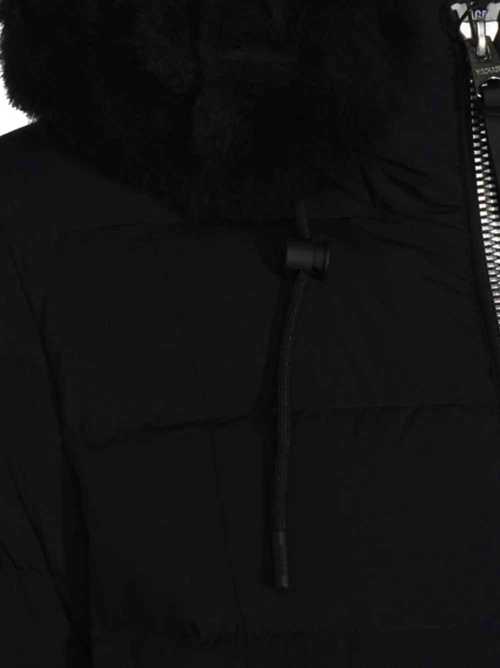 Mackage Fur Hooded Quilted Coat In Black