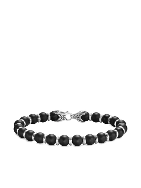 David Yurman pulsera Spiritual Beads en plata de ley con ónix