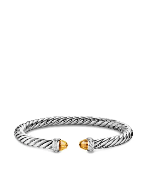 David Yurman bracelet Cable Flex® en argent sterling serti de citrine et de diamants