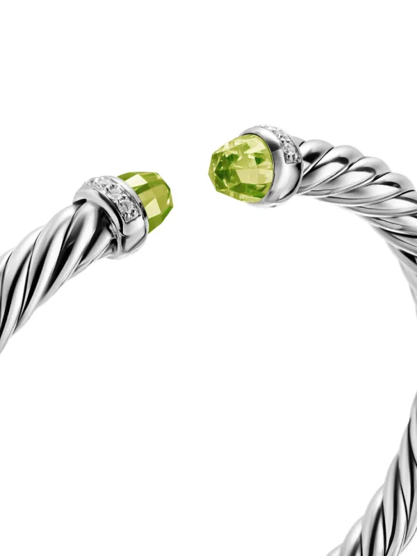 David Yurman Sterling Silver Cable Flex® Peridot And Diamond