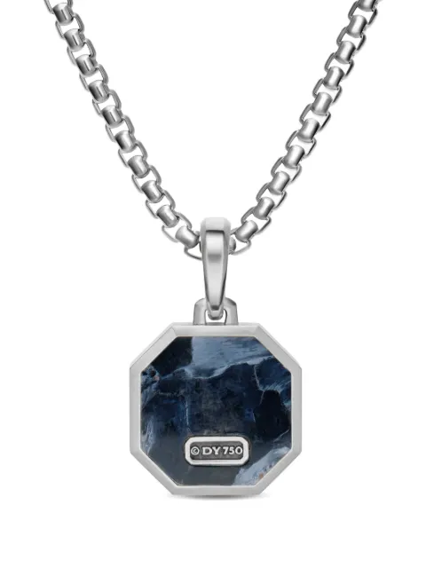 David Yurman sterling silver pietersite amulet pendant