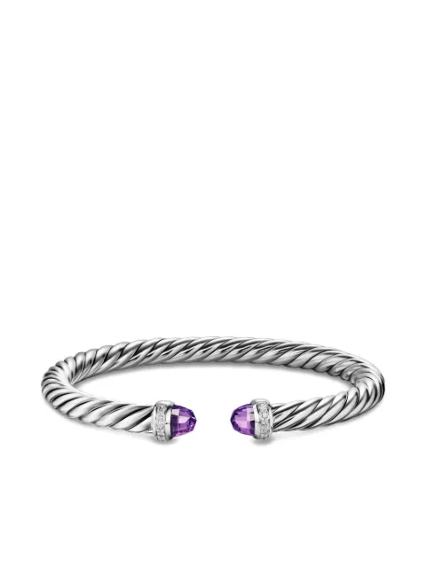 David Yurman Cable Flex® diamantarmband i sterlingsilver med ametist
