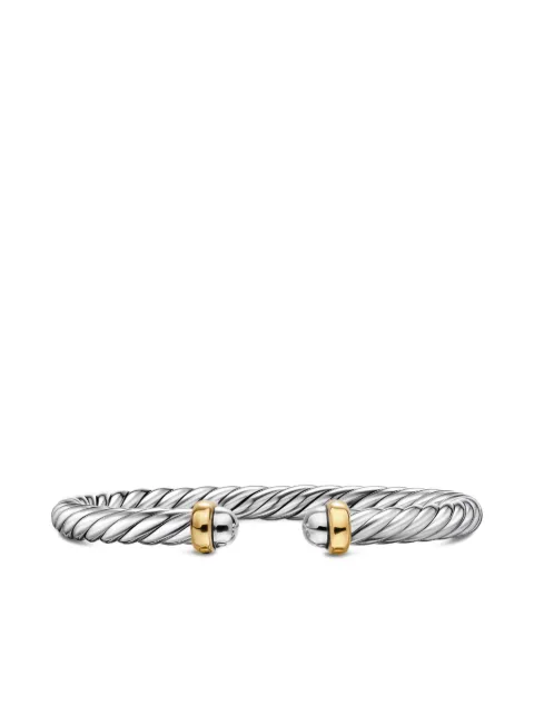 David Yurman sterling silver and 14K yellow gold Cable Flex® bracelet