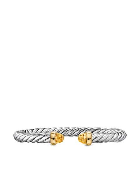 David Yurman sterling silver/14K yellow gold Cable Flex® citrine bracelet