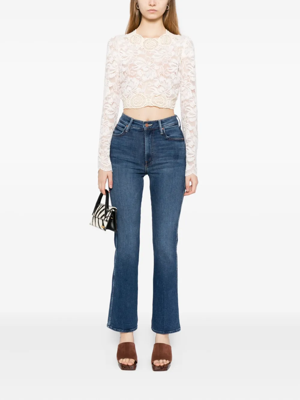 MOTHER Smokin Double Flood jeans - Blauw