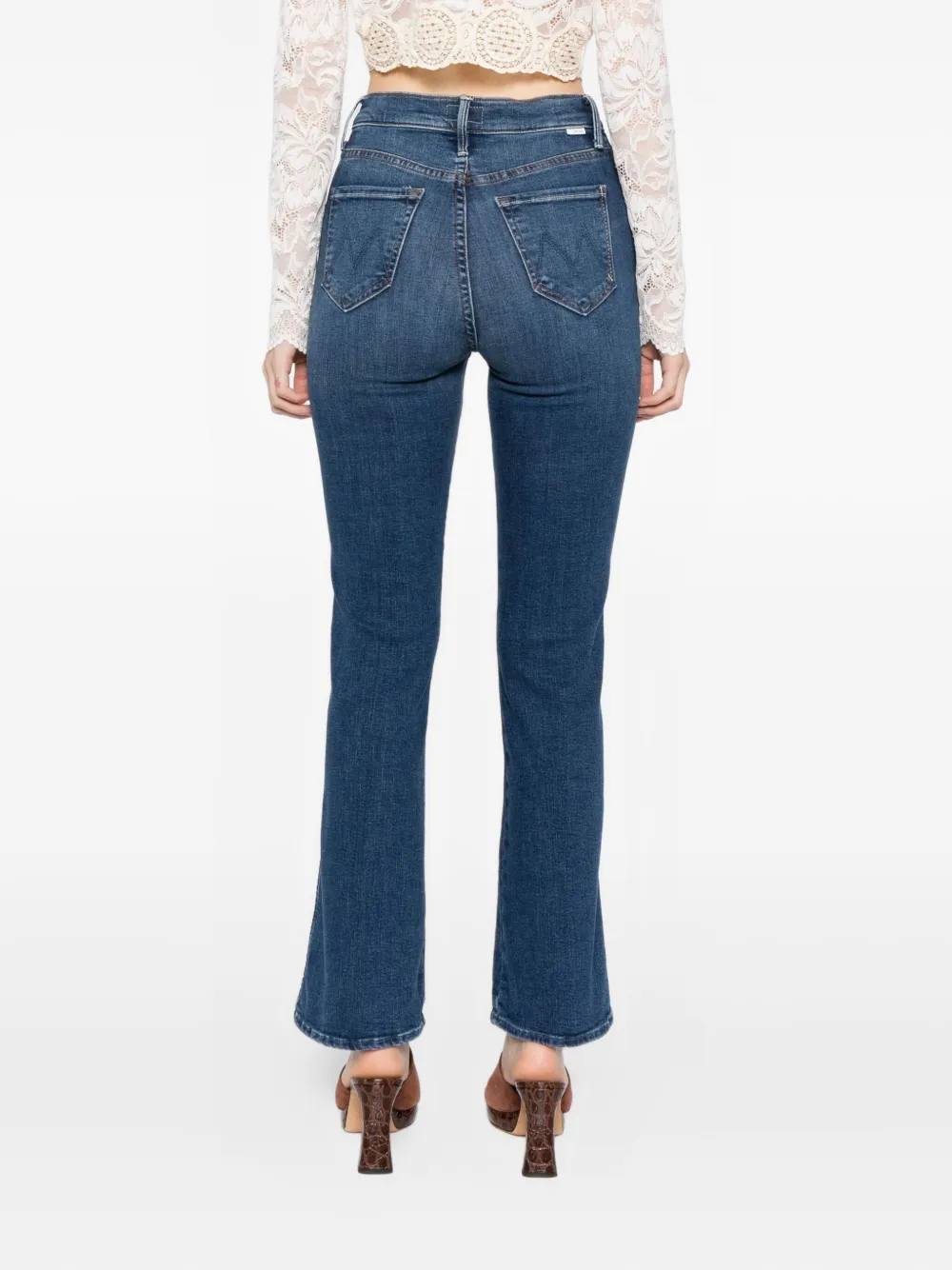 MOTHER Smokin Double Flood jeans Blauw