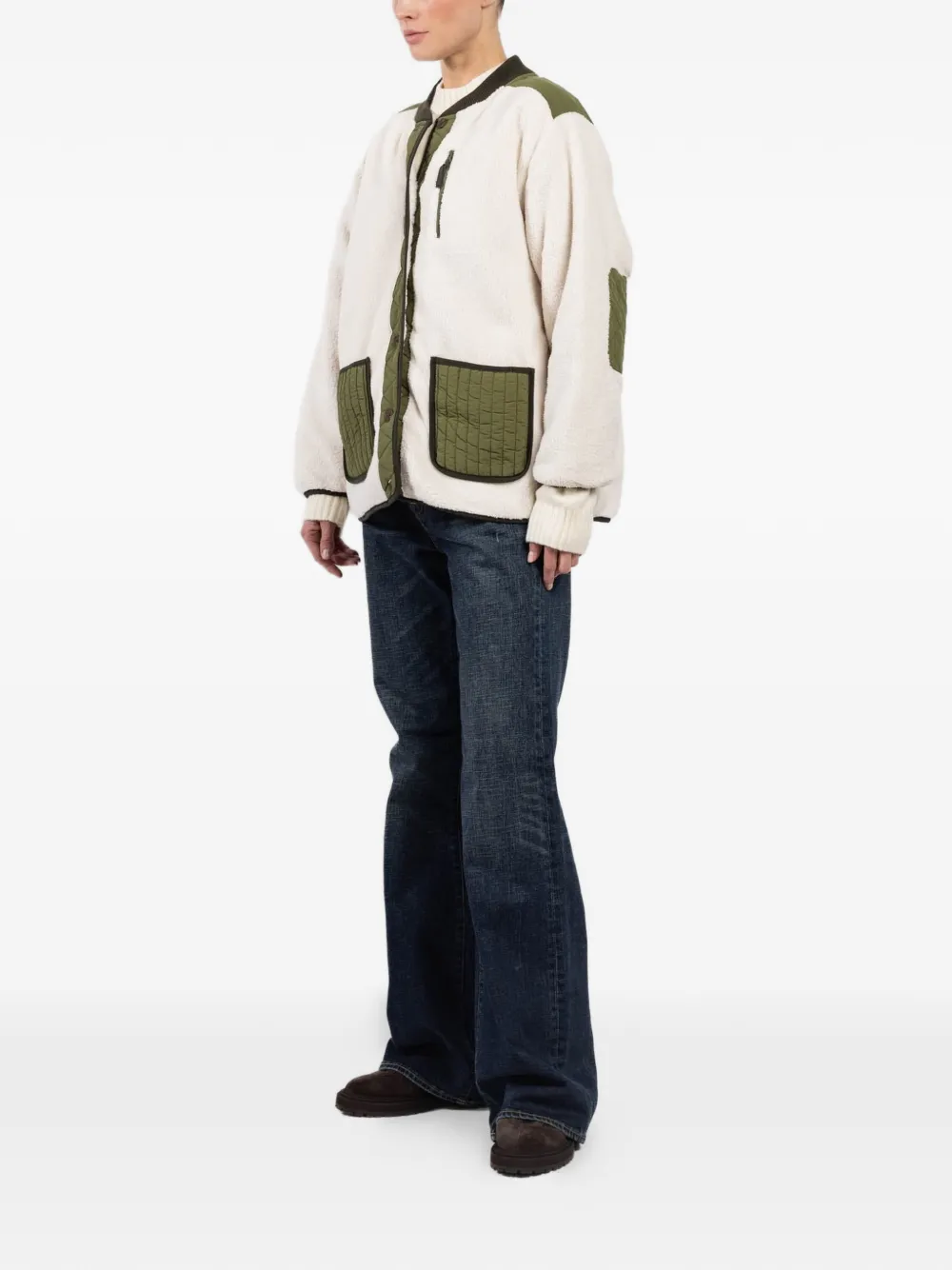  The Great. Quilted-detail Jacket - Neutrals 