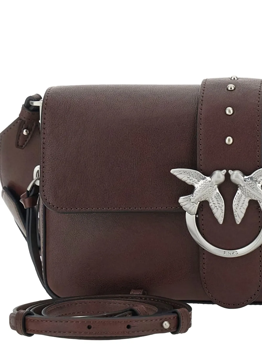 Pinko Classic Love Crossbody Bag In Brown