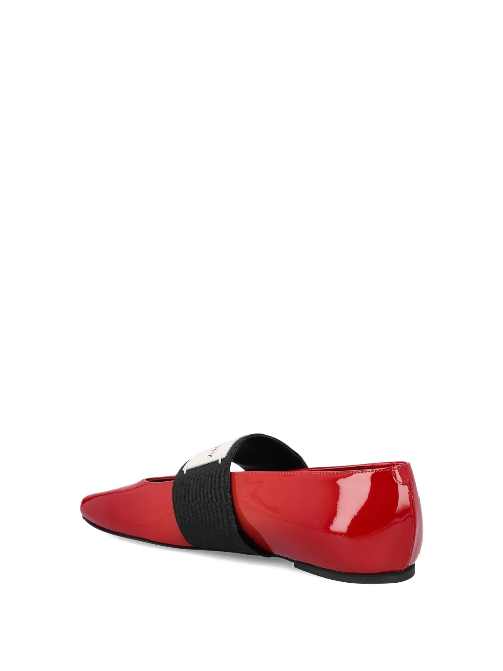 Givenchy Logo-strap Ballet Flats In Red