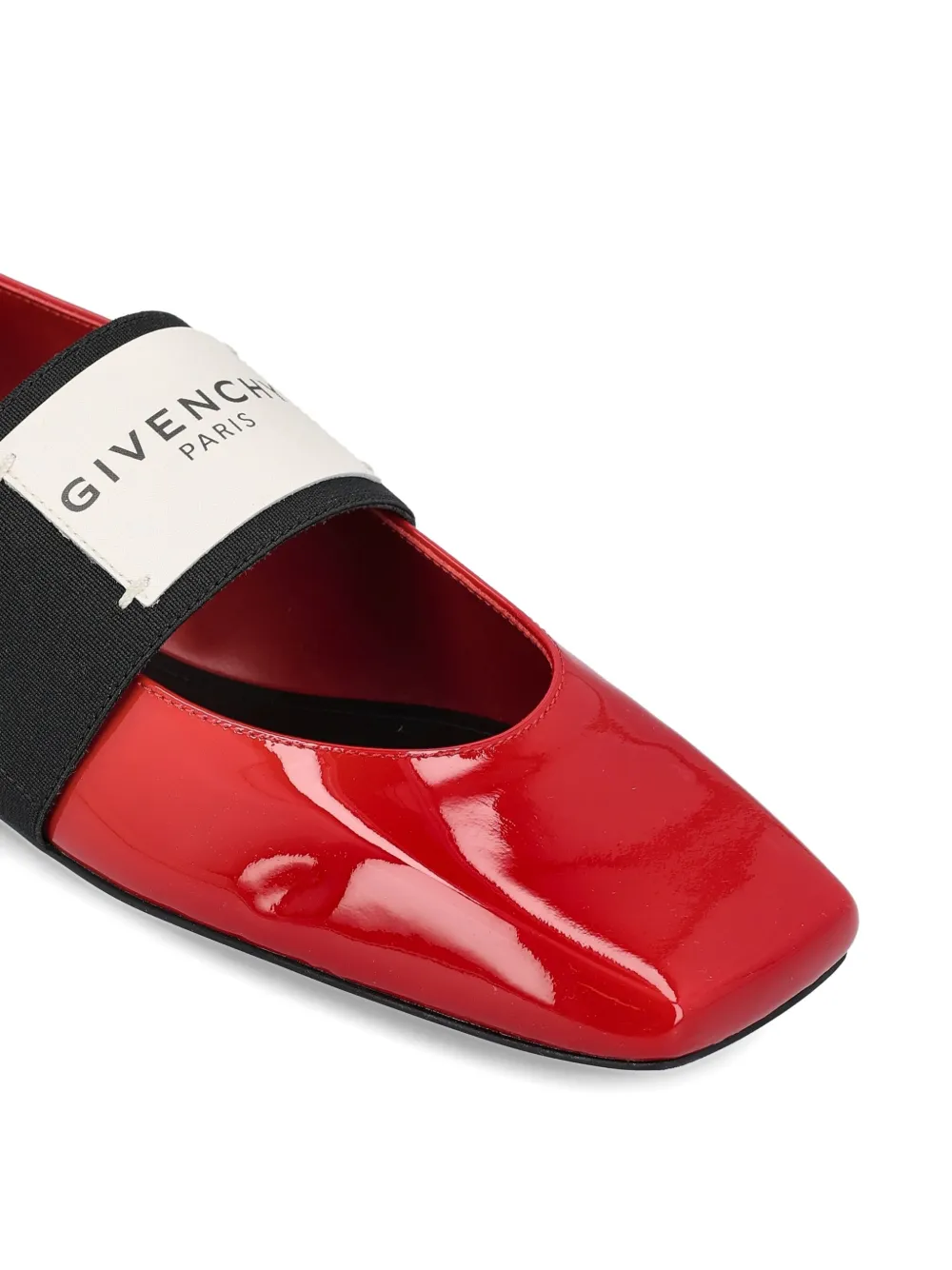 Givenchy Logo-strap Ballet Flats In Red