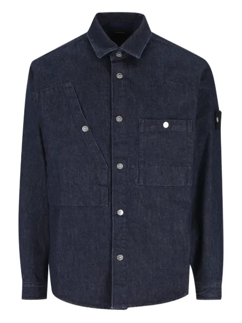 Stone Island camisa de algodón y mezclilla