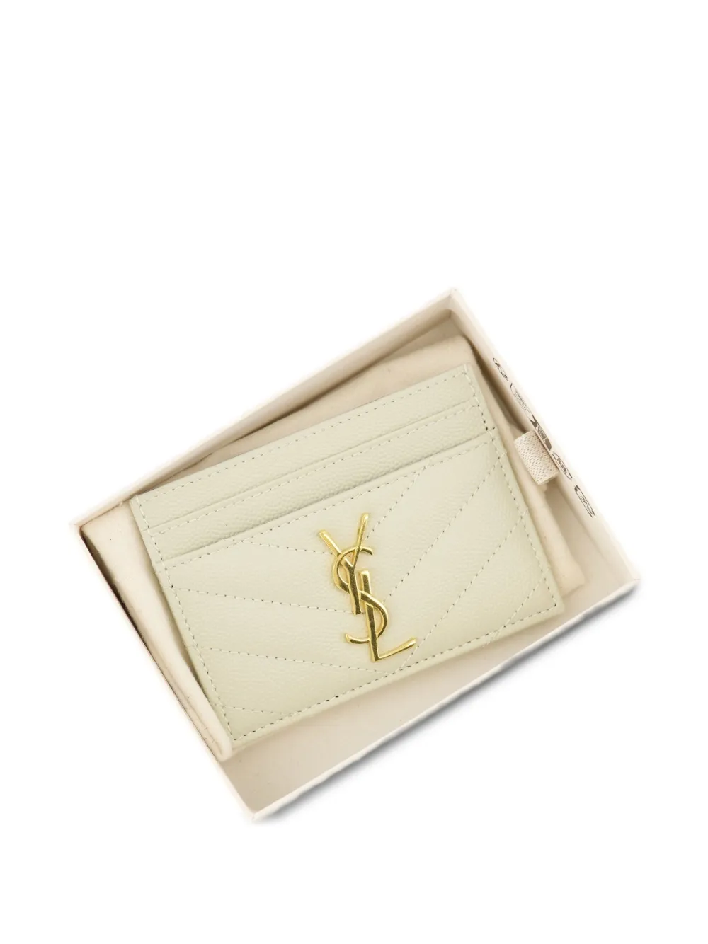 Saint Laurent Cassandre pasjeshouder Beige