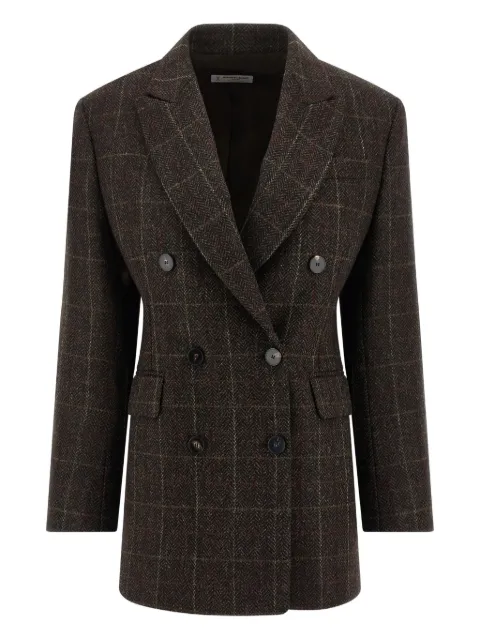 Alberto Biani prince wales double-breasted coat