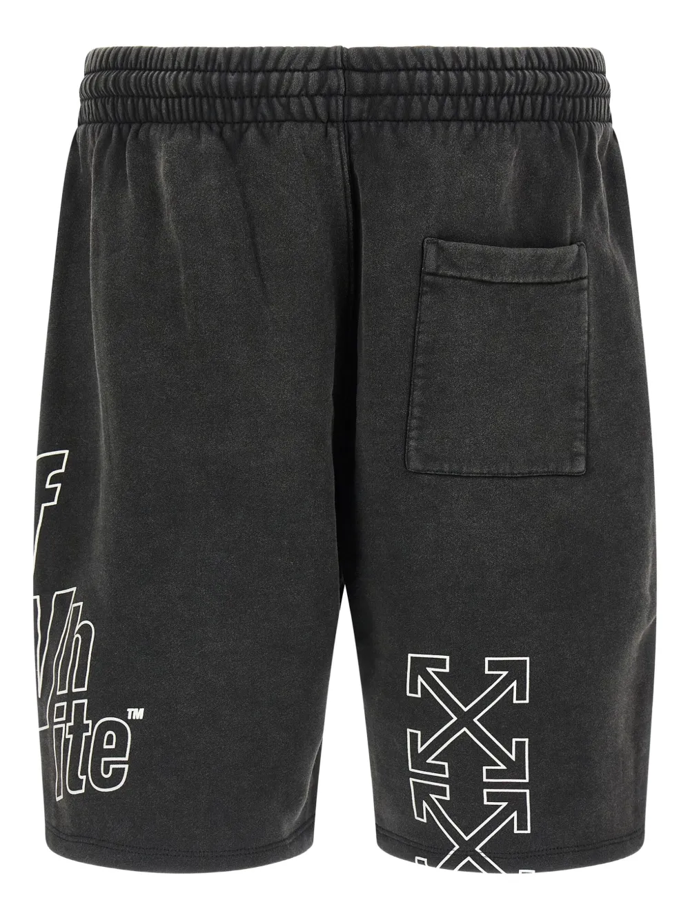 Off-white Outline Arrow Skate Bermuda Shorts In Gray