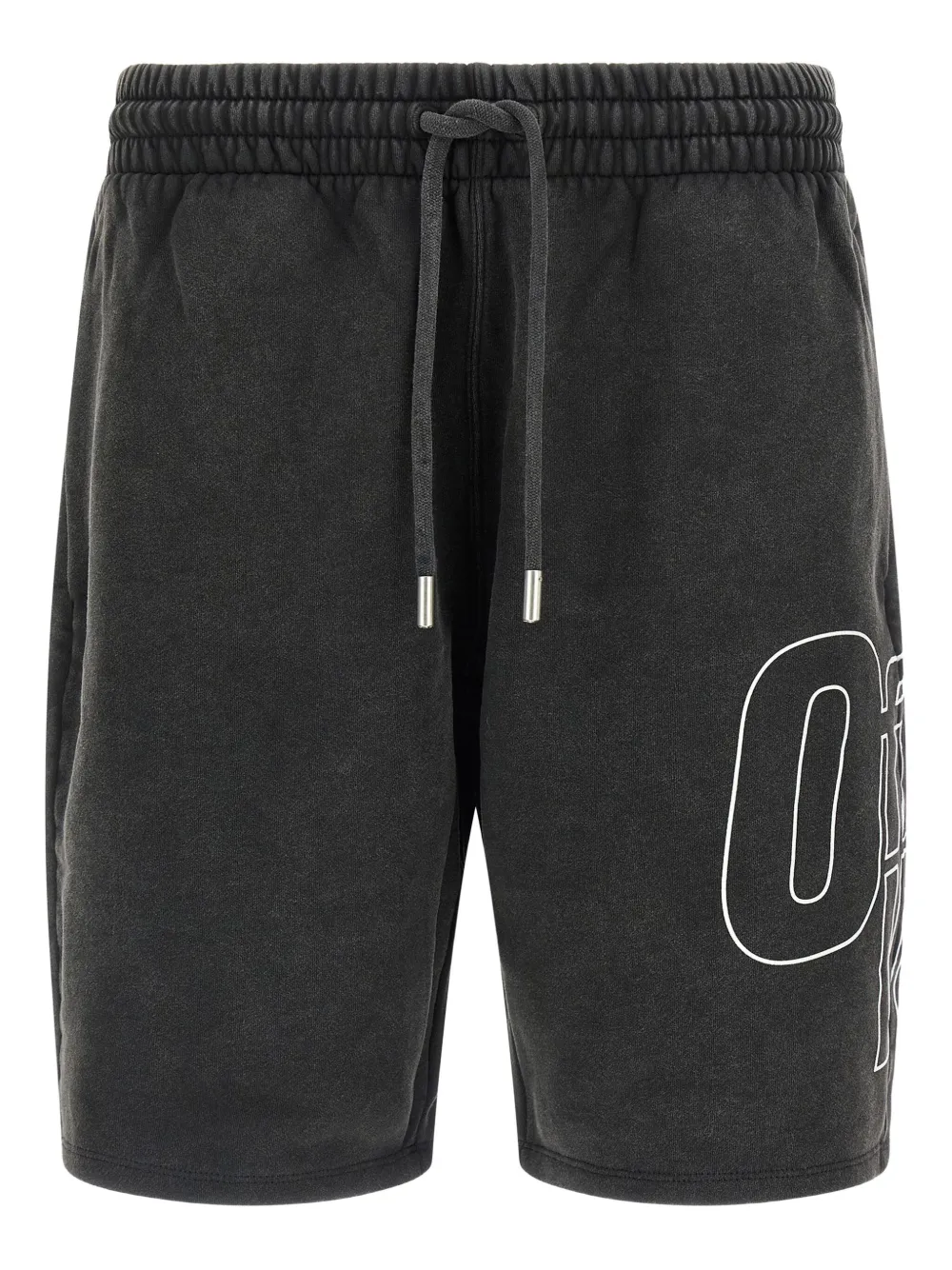 Off-white Outline Arrow Skate Bermuda Shorts In Gray