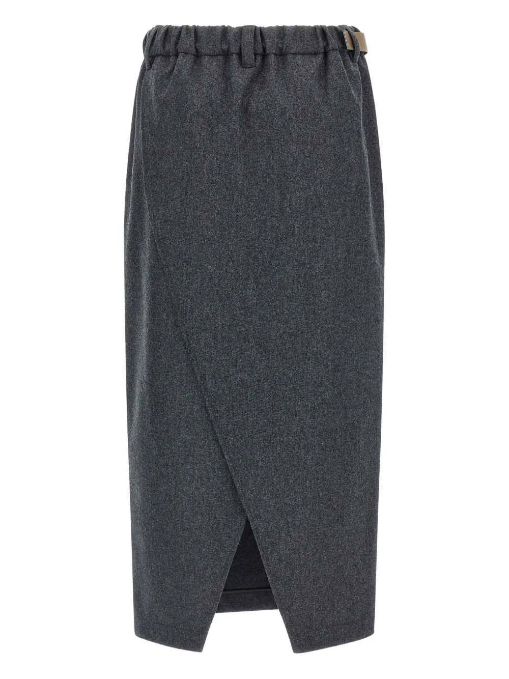 Brunello Cucinelli Elastic-waistband Monile Skirt In Black