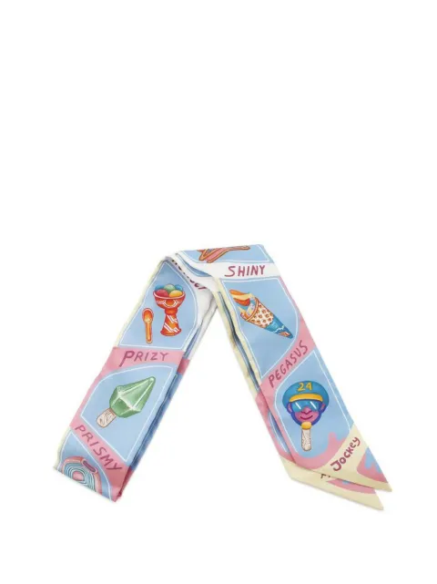 Hermès Pre-Owned mascada Twilly Funny Ice Cream de seda 2021-2025