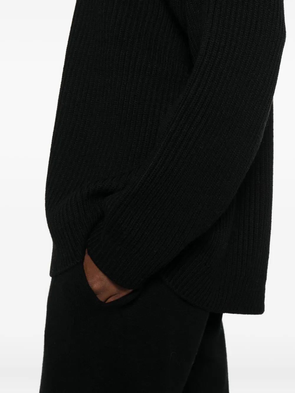 Entire Studios Ribbed Sweater In Black