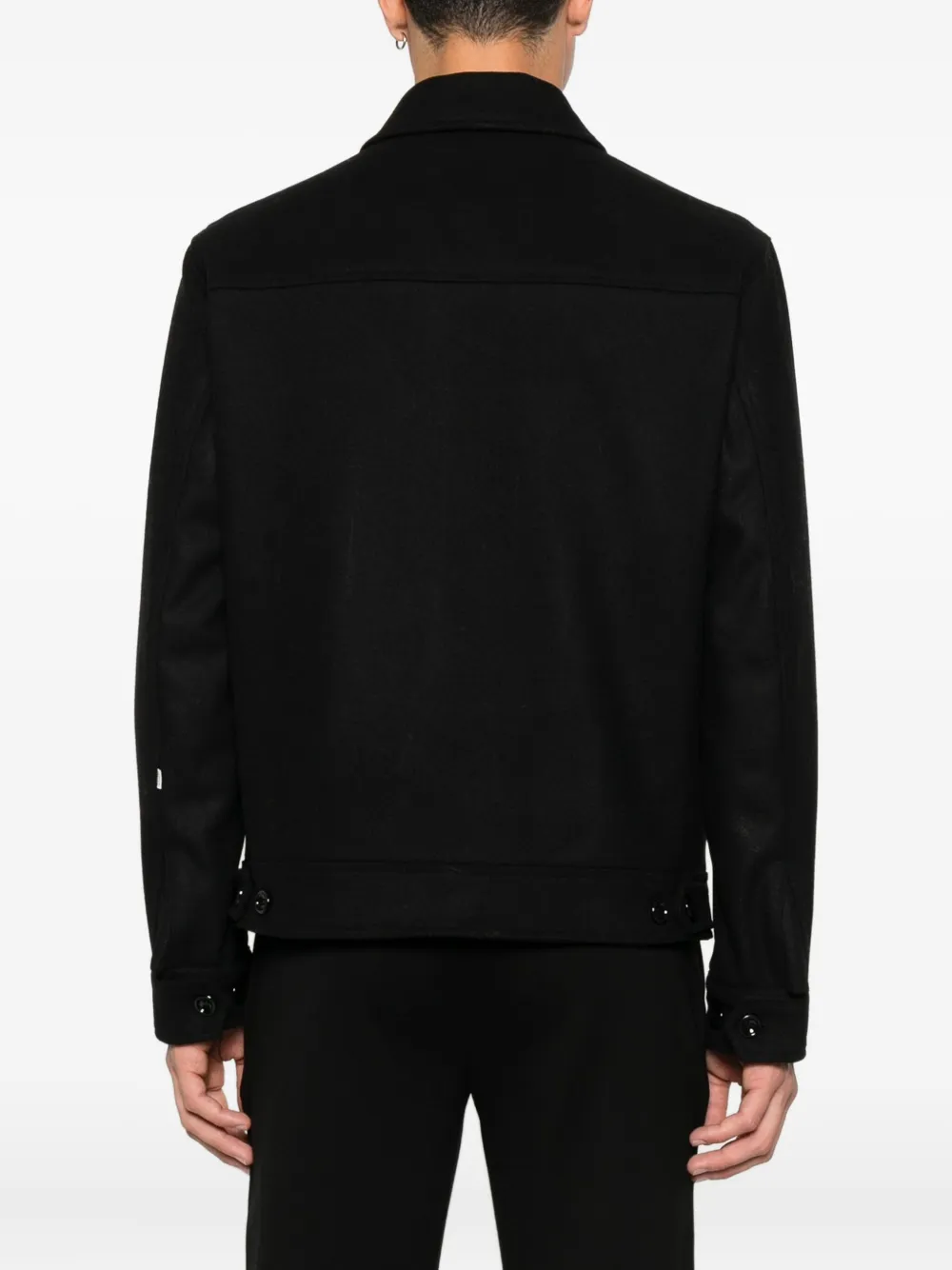 New York Resident Collared Overshirt In Black