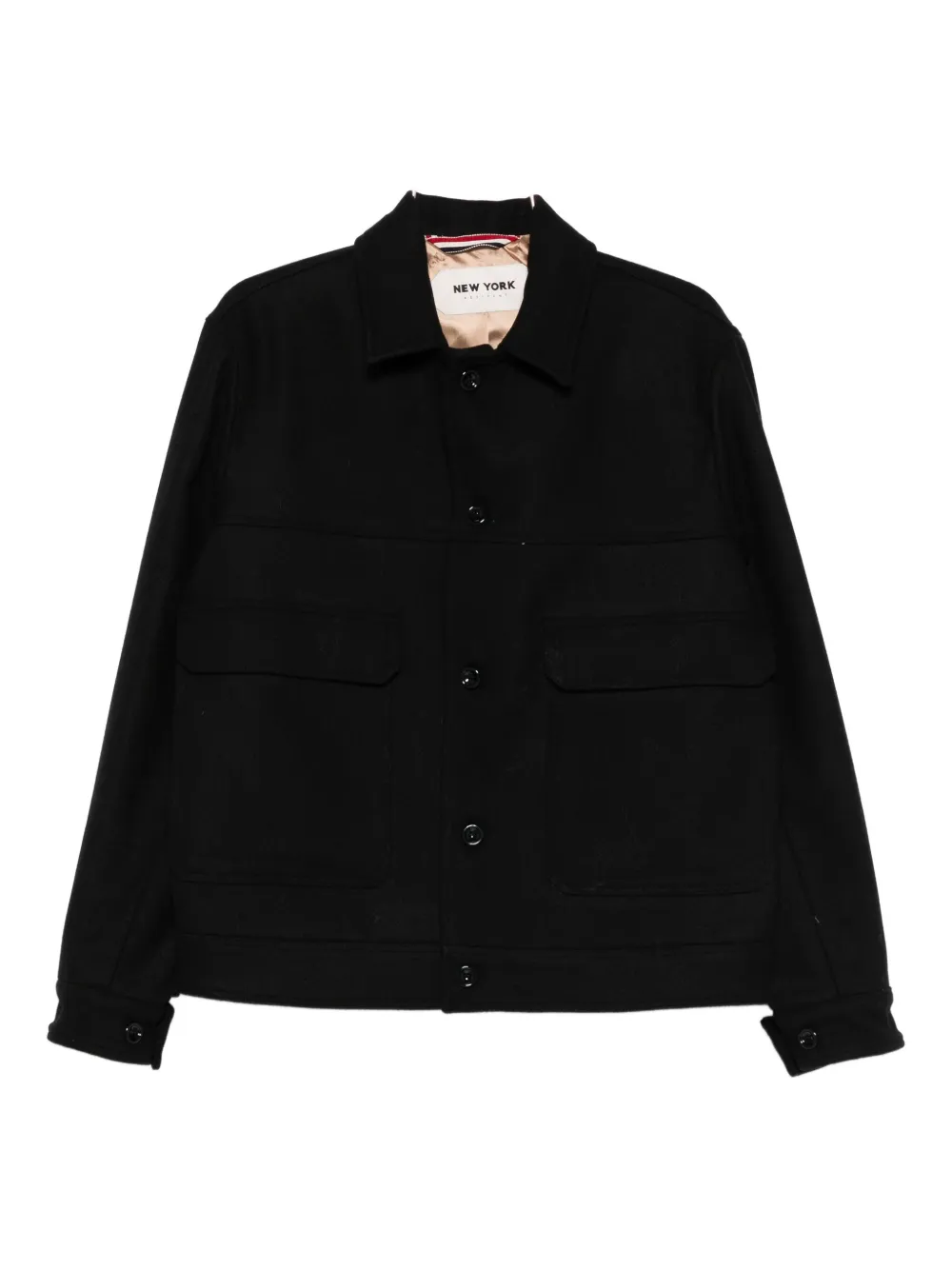 New York Resident collared overshirt | Black | Image 1
