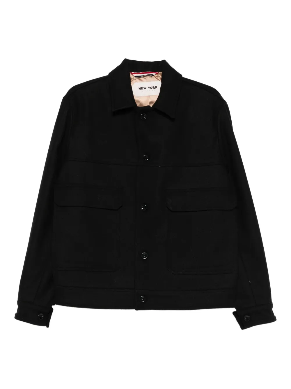 New York Resident collared overshirt | Black | Image 1