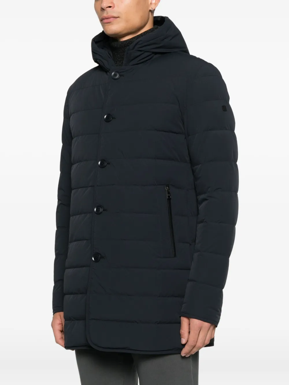 Duno Gewatteerde jas met capuchon Blauw