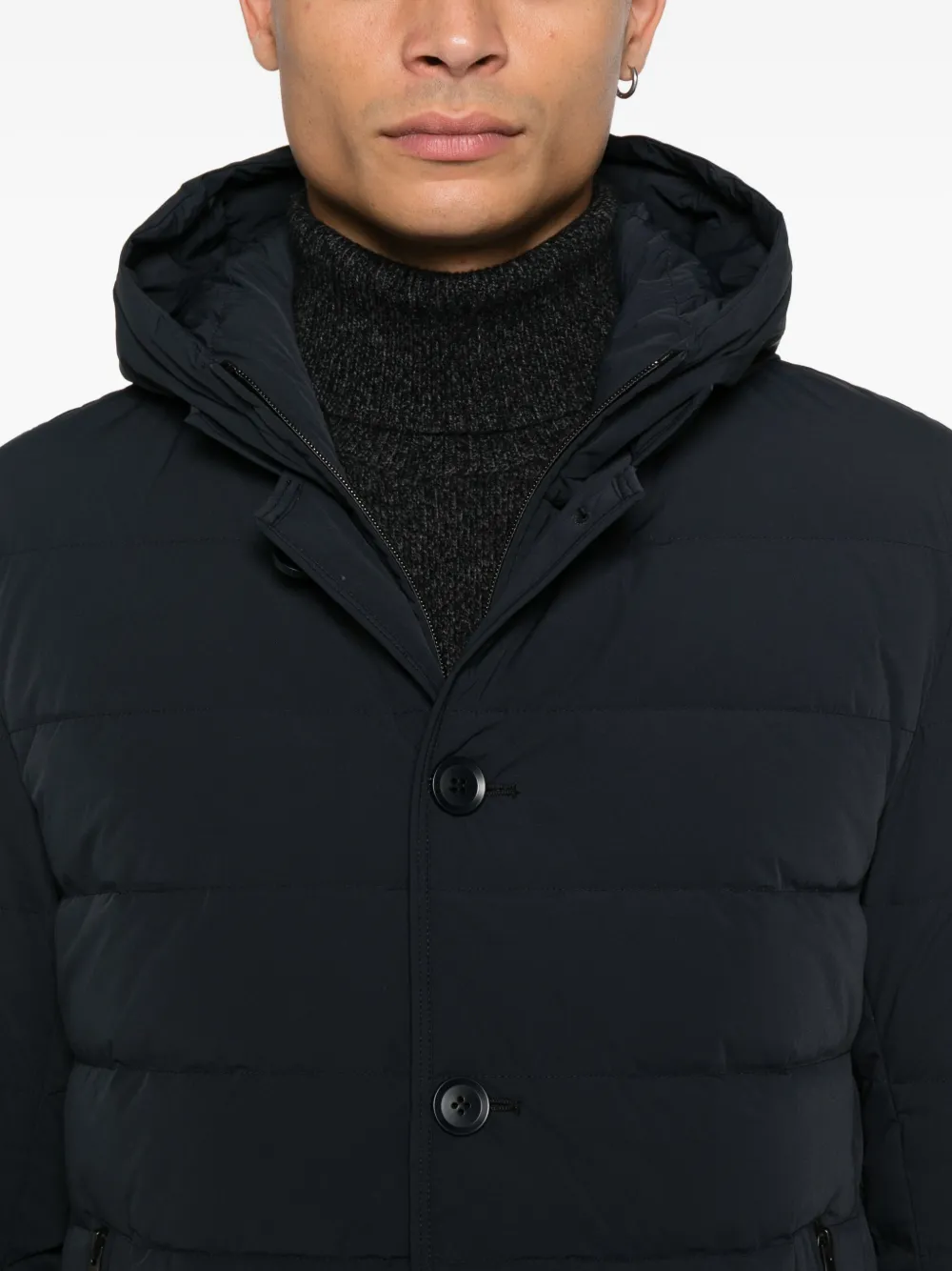 Duno Gewatteerde jas met capuchon Blauw