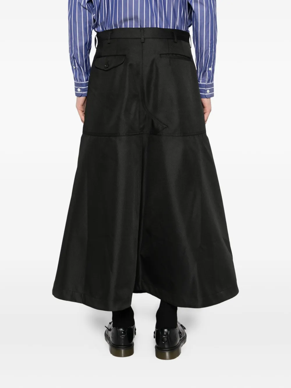 Comme des Garçons Homme Plus A-lijn rok Zwart