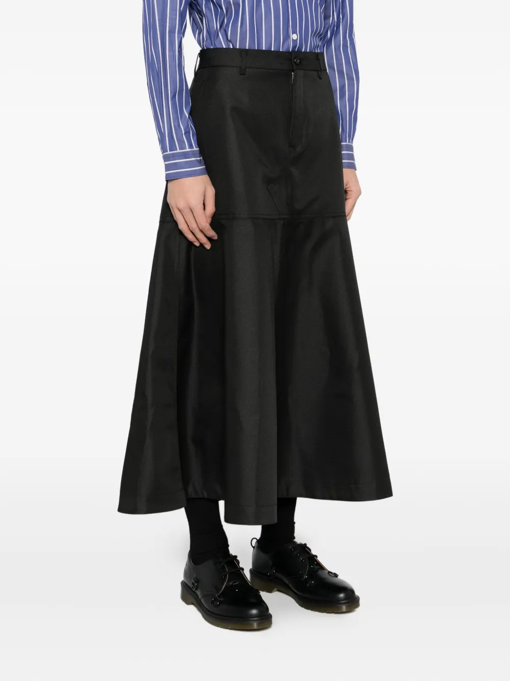 Comme des Garçons Homme Plus A-lijn rok Zwart