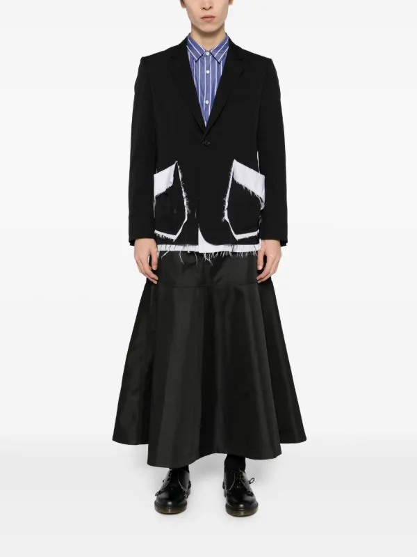 Comme Des Garçons Homme Plus a-line Skirt Black FARFETCH TR