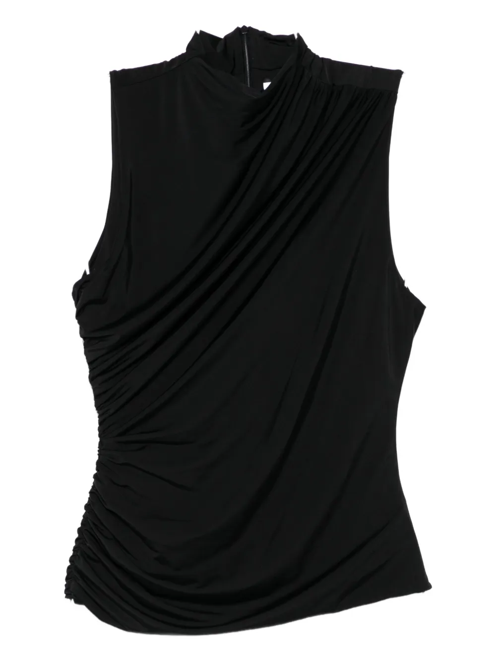 MARSEM draped high-neck top | Black | Image 1